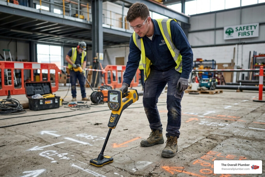 pipe detector for concrete floor