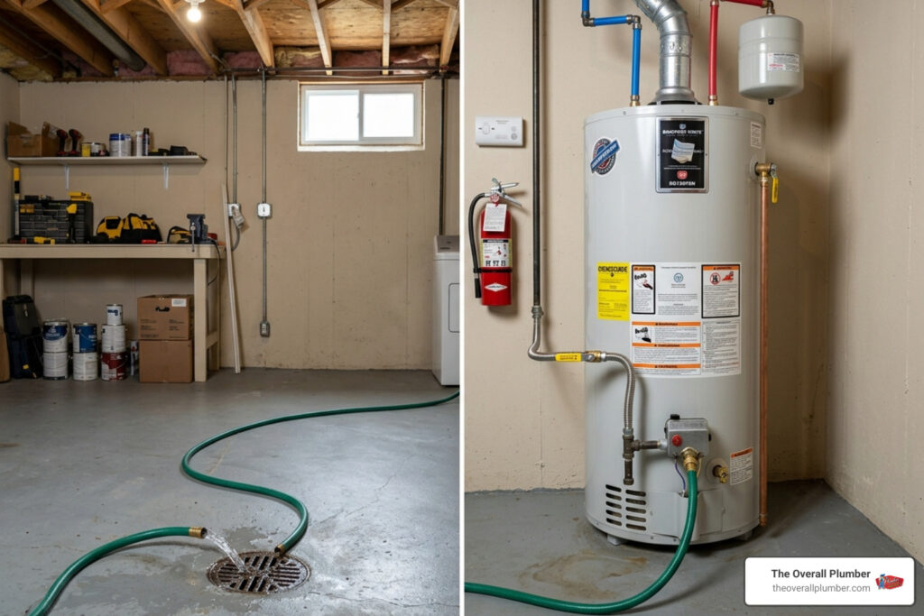 drain hot water tank