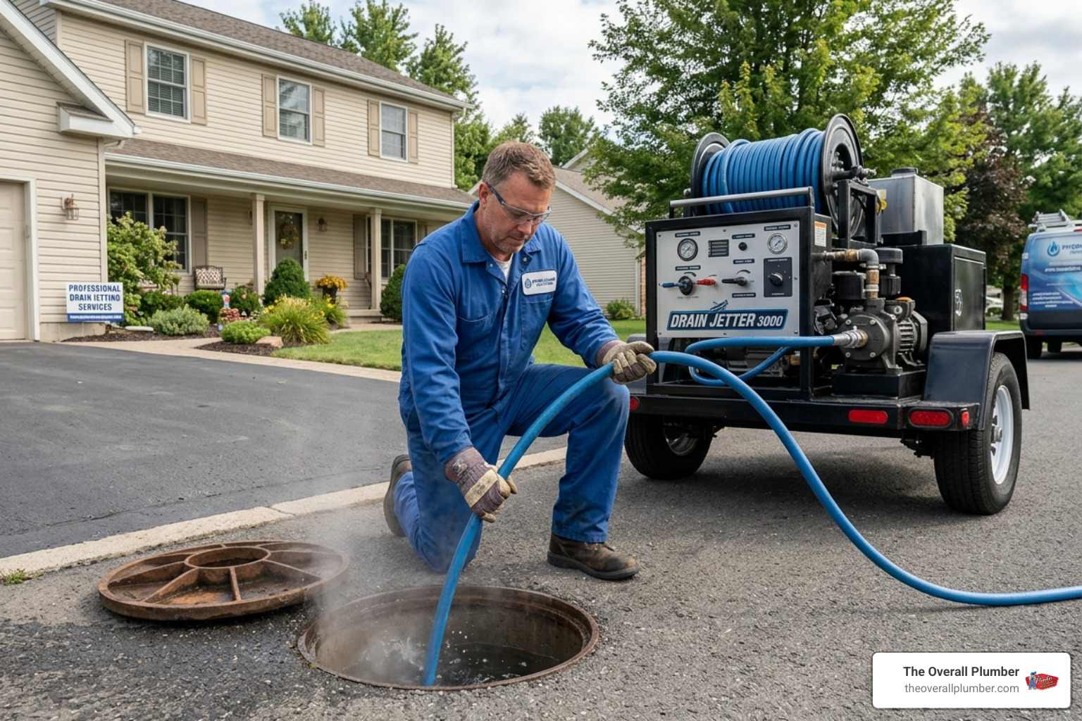 plumber using a sewer camera to inspect a pipe before hydro jetting - drain jetting cost plumber using a sewer camera to inspect a pipe before hydro jetting - drain jetting cost