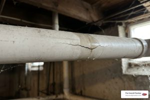 repair cracked pvc drain pipe