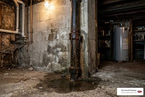 cast iron pipe leaking in basement